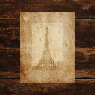 Vintage Eiffel Tower Picture Scrapbook Paper