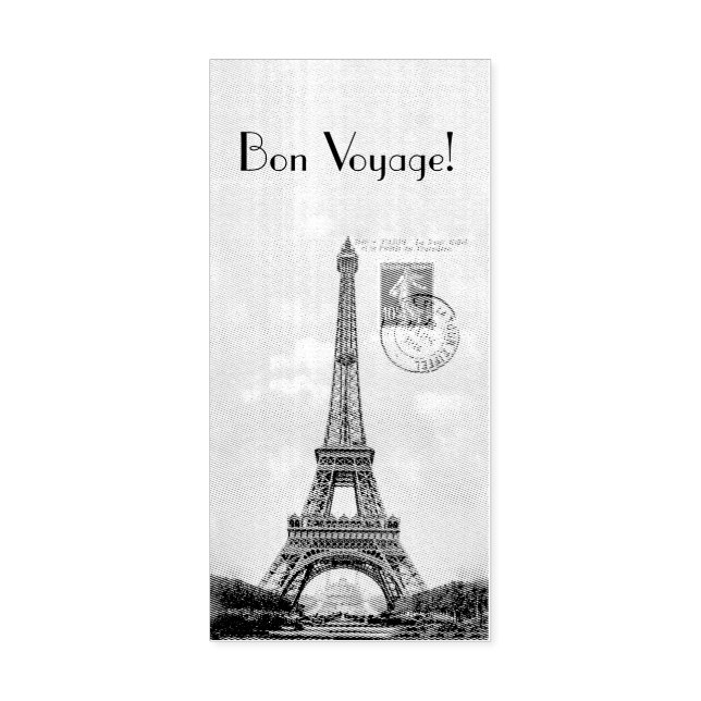 Vintage Eiffel Tower Post Card STamp (Imprint)
