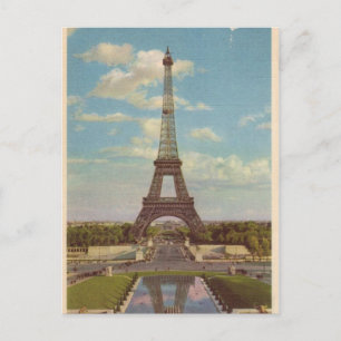 Vintage Eiffel Tower Postcard