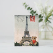 Vintage Eiffel Tower Postcard (Standing Front)
