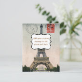 Vintage Eiffel Tower Postcard (Standing Front)