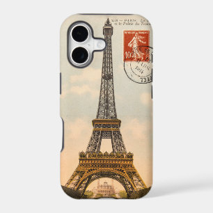 Vintage Eiffel Tower Postcard iPhone 17 Case