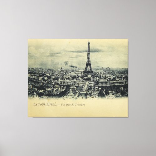 Vintage Eiffel Tower Postcard Wall Art