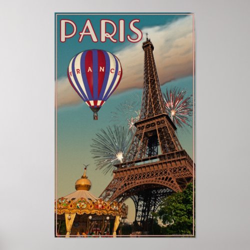 Vintage Eiffel Tower Poster