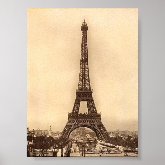 Vintage Eiffel Tower Print (Front)