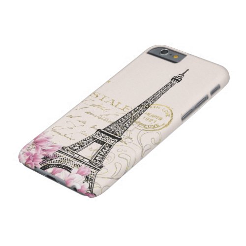 Vintage Eiffel Tower Print Barely There iPhone 6 Case