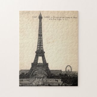 Vintage Eiffel Tower Puzzle