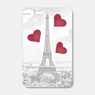 Vintage Eiffel Tower - red hearts Matchboxes