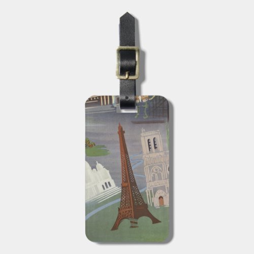 Vintage Eiffel Tower Travel Luggage Tags