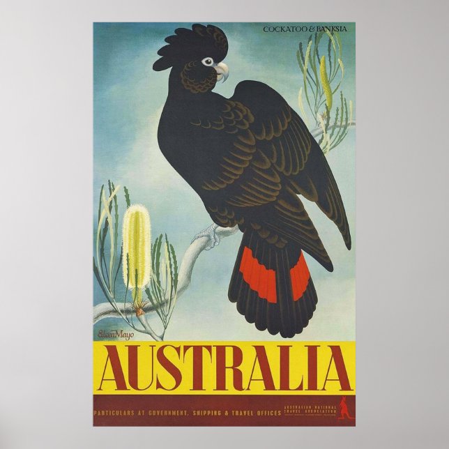 Vintage Eileen Mayo Australian Travel Poster (Front)