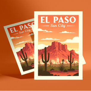 Vintage El Paso Texas Postcard