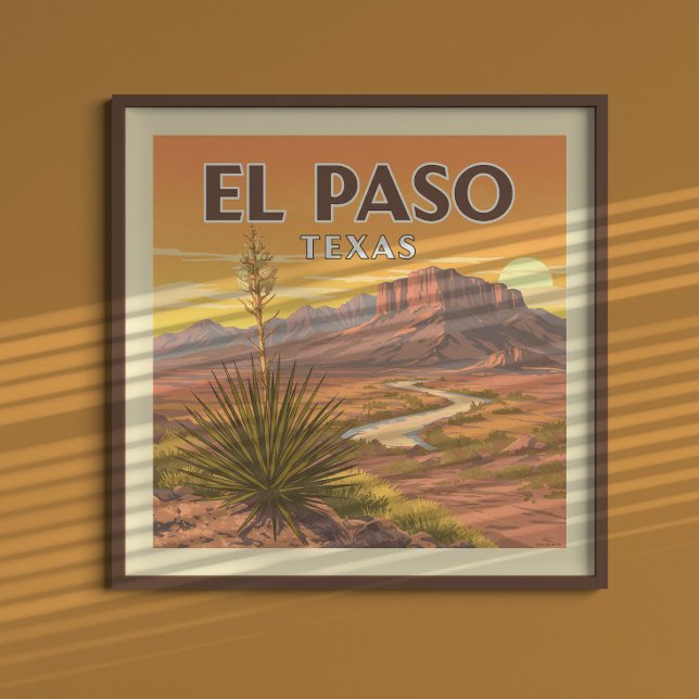 Vintage El Paso Texas Poster (Creator Uploaded)