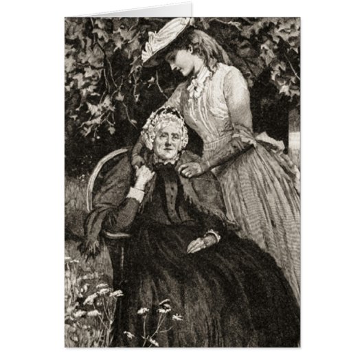 Vintage Elderly Mother and Daughter (Front)