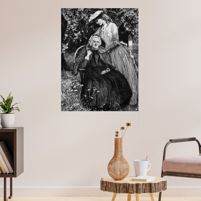 Vintage Elderly Mother Daughter Granddaughter LG Poster (Living Room 3)