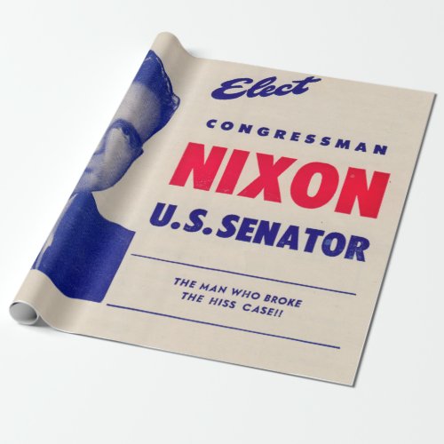 Vintage Elect Congressman Nixon Senator Wrapping Paper