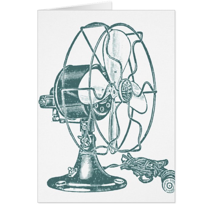 Vintage Electric Fan Card