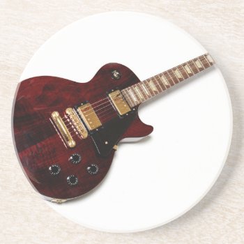 Vintage Electric Guitar Drink Coaster by VoXeeD at Zazzle