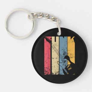 Vintage Electric Guitar Funk Music lover gifts Keychain