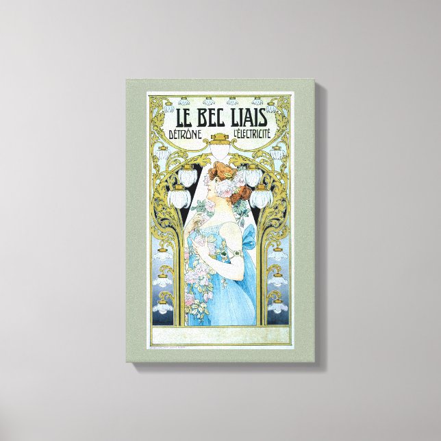 Vintage Electric Light Advertisement Canvas Print (Front)