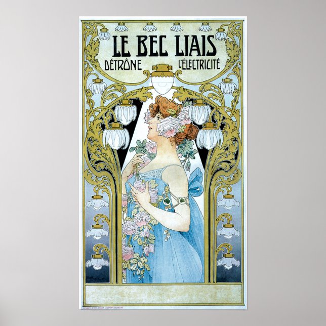 Vintage Electric Light Advertisement Poster (Front)