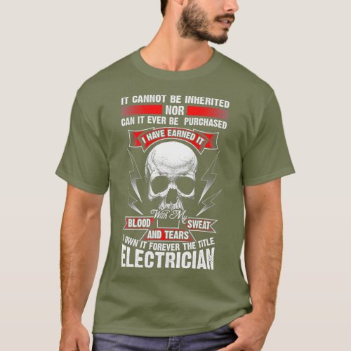 Vintage Electrician Gift  Funny Profession Pride T_Shirt