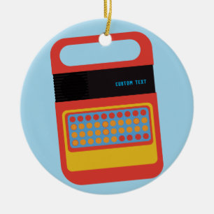 Vintage electronic speaking & spelling toy custom ceramic ornament