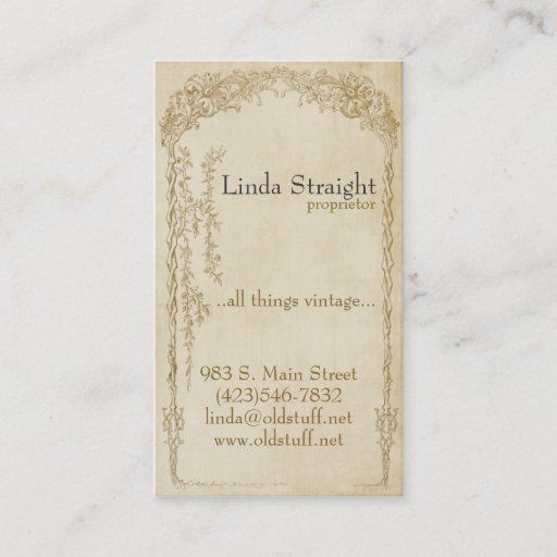 Customizable Vintage Elegance 2 Business Card
