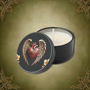 Vintage elegance: an elegant clock and heart.  mini candle favors