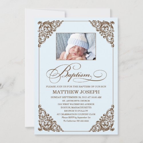 VINTAGE ELEGANCE  |  BAPTISM INVITATION