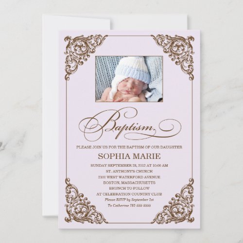 VINTAGE ELEGANCE  |  BAPTISM INVITATION