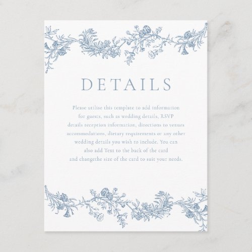 Vintage Elegance: Blue Floral Wedding Details
