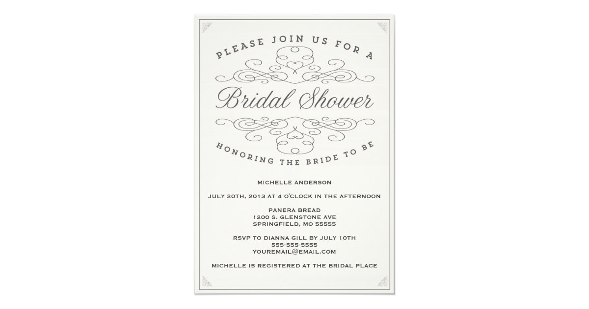Vintage Elegance | Bridal Shower Invitation | Zazzle