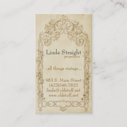 Vintage Elegance Business Card Template