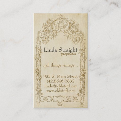 Customizable Vintage Elegance Business Card Template