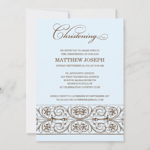 VINTAGE ELEGANCE  |  CHRISTENING INVITATION
