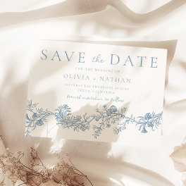 Vintage Elegance: Classic Floral Wedding Save The Date