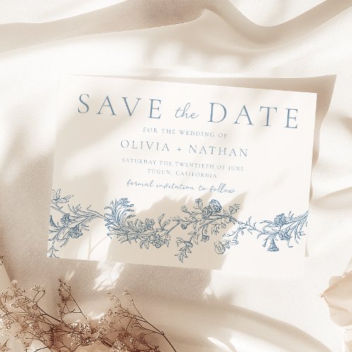 Vintage Elegance: Classic Floral Wedding Save The Date