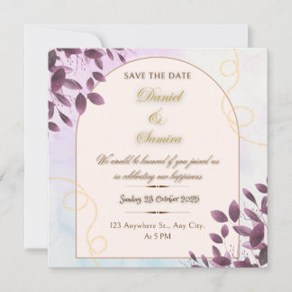 Vintage Elegance: Classic Floral Wedding Save The  Save The Date