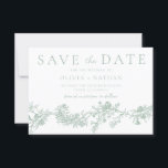 Vintage Elegance: Classic Sage Floral Wedding Save The Date<br><div class="desc">Vintage Elegance: Classic Sage Floral Wedding Save the Date

See matching collection in Niche and Nest Store</div>