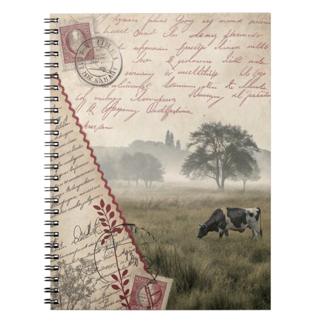 Vintage Elegance Cow Pasture Journal (Front)