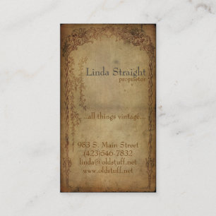 Vintage Elegance Dark Business Card