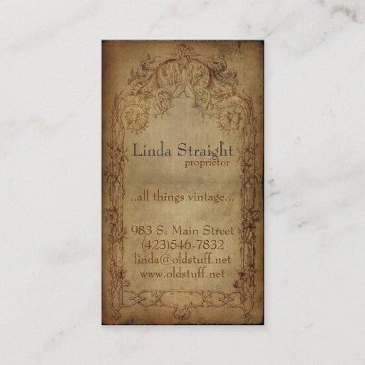 Customizable Vintage Elegance Dark Business Card Templates