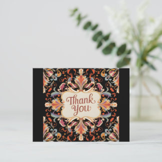 vintage elegance of thank you postcard