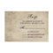 Vintage Elegance Plain Wedding RSVP card