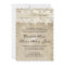 Vintage Elegance Ribbon on Lace Wedding Invitation