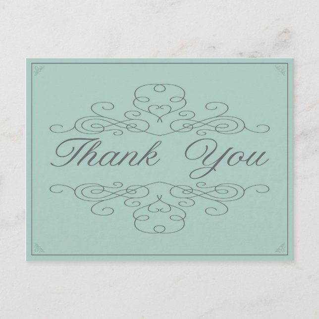 Vintage Elegance | Thank You Postcard (Front)