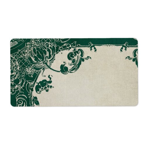 Vintage Elegance Wedding Toile Floral Damask Label