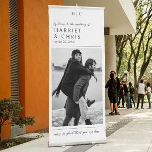 Vintage Elegance Wedding Welcome Retractable Banner