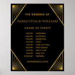 Vintage Elegant Art Deco Gold Wedding Timeline Poster<br><div class="desc">Vintage Elegant Art Deco Black Gold Wedding Perfect for vintage weddings, 1920s-themed weddings and the great gatsby themed weddings. For a cohesive look, SEE MATCHING ITEMS: https://www.zazzle.com/collections/art_deco_vintage_elegant_wedding_collections-119711501088573003 PERSONALIZE THIS ITEM (1) For further customization, please click the "customize further" link and use our design tool to modify this template. You can...</div>
