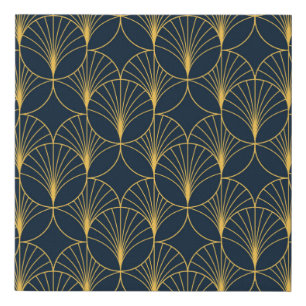 Vintage elegant Art Deco style seamless pattern wi Faux Canvas Print